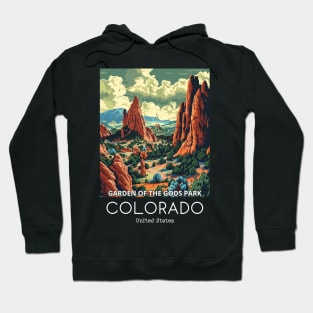 A Vintage Travel Illustration of the Garden of the Gods Park - Colorado - US Hoodie